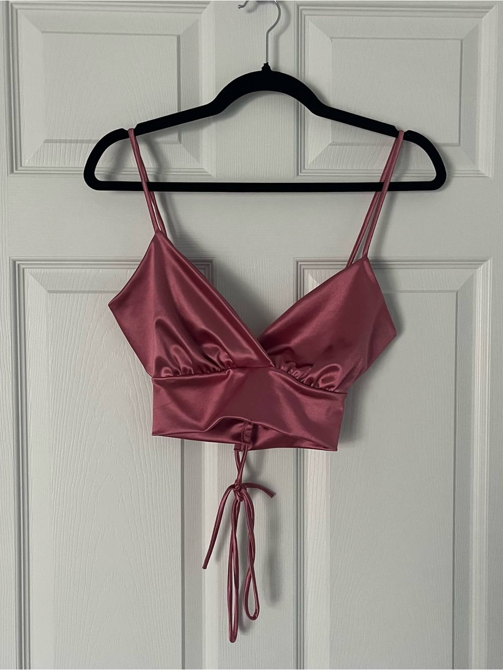 VINTAGE Y2K SATIN CROP TOP